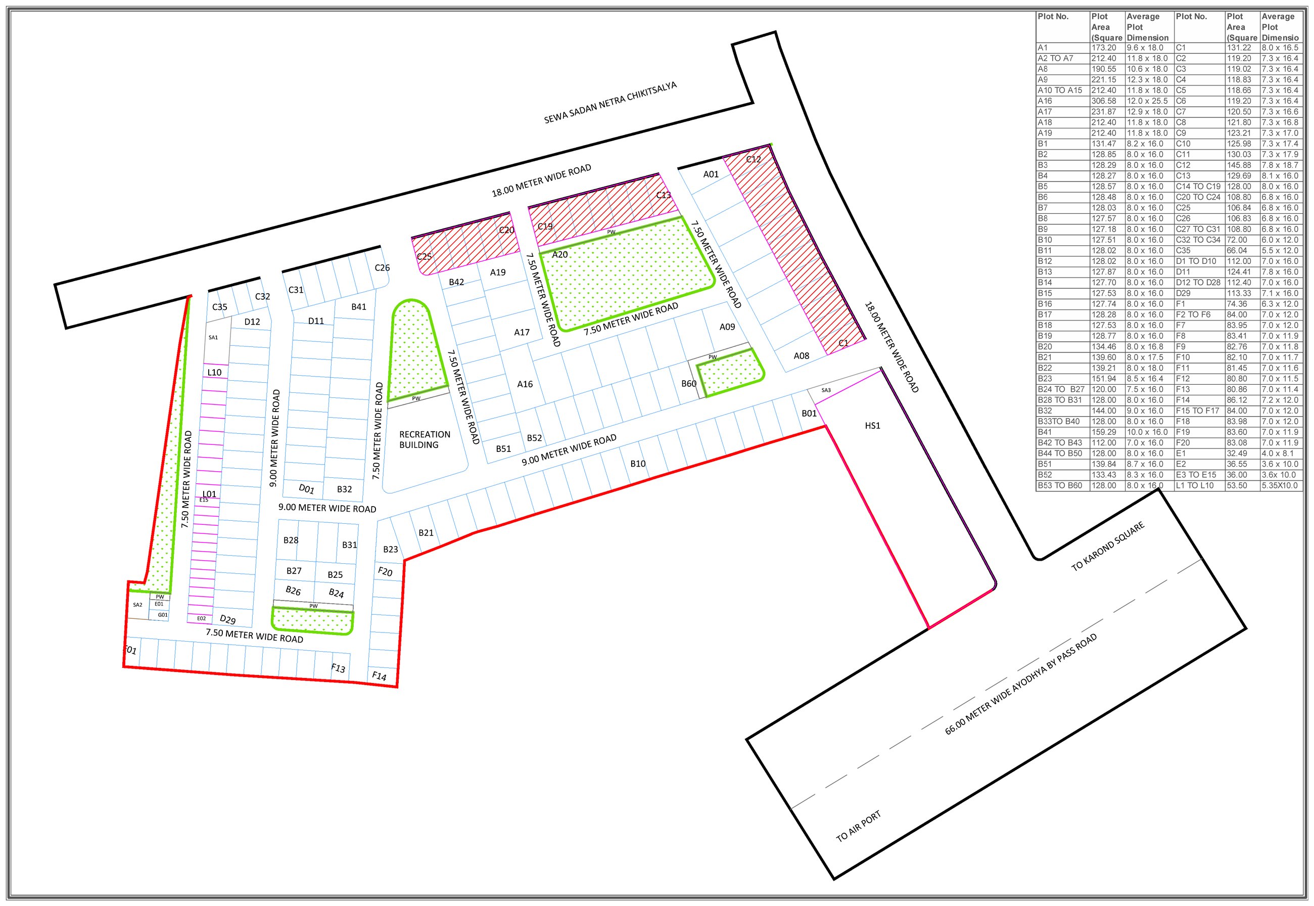 Sale layout, enlarged